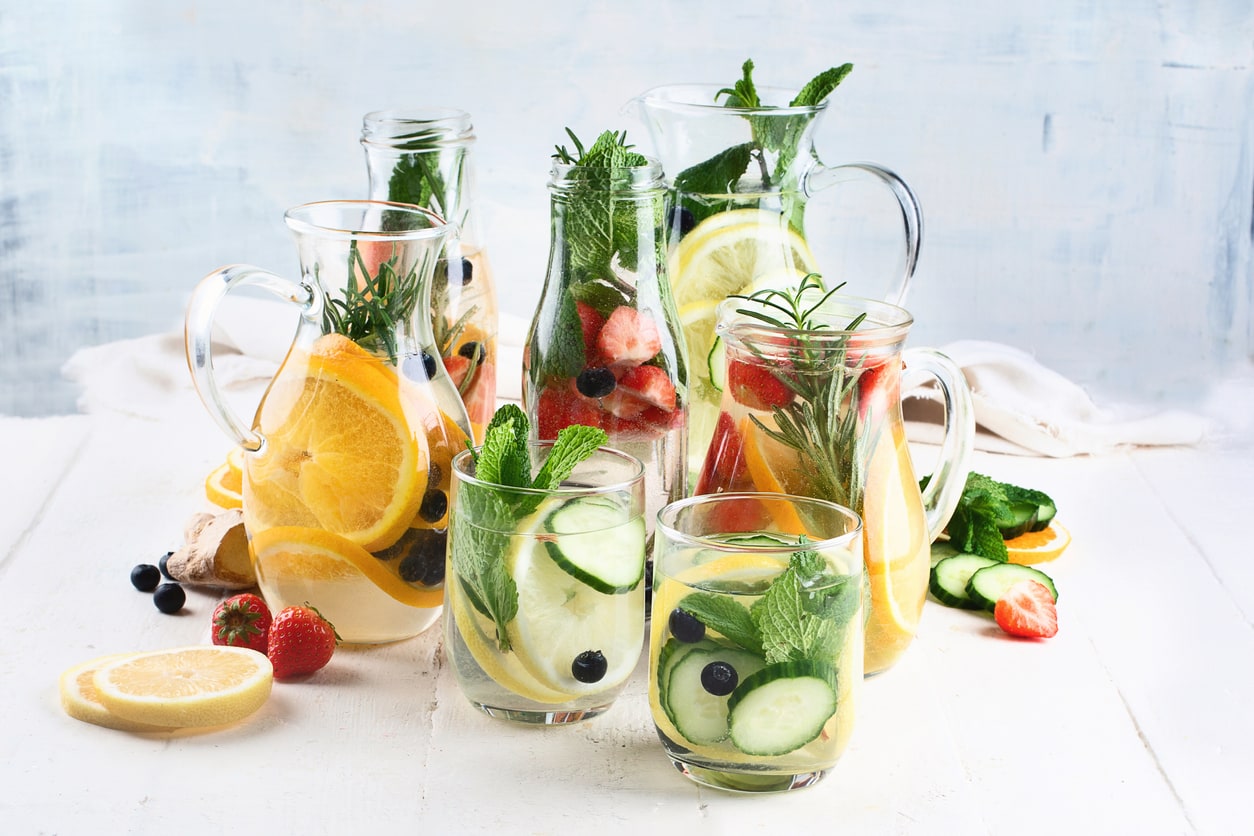 Kiwi and Strawberry Infused Water